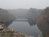 Dayhouse Quarry in the mist. (35,257 bytes)